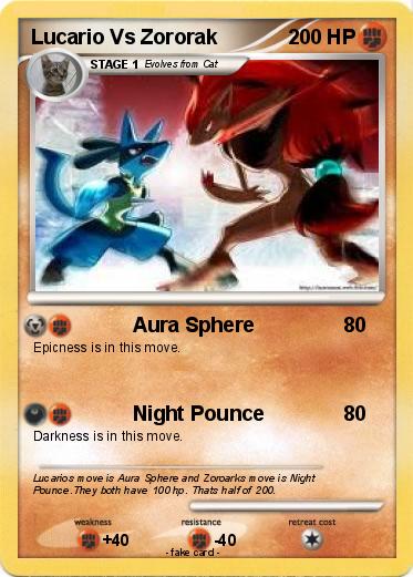 Pokemon Lucario Vs Zororak