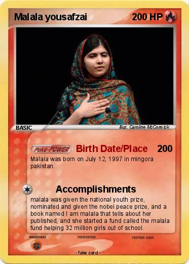 Pokemon Malala yousafzai
