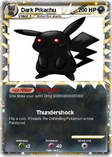 Pokemon Dark Pikachu