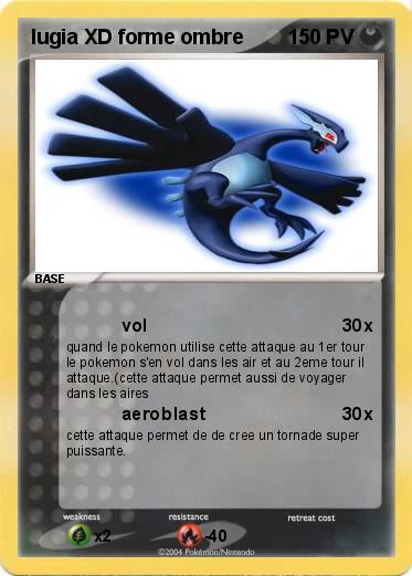 Pokemon lugia XD forme ombre