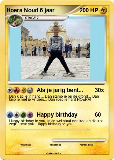 Pokemon Hoera Noud 6 jaar
