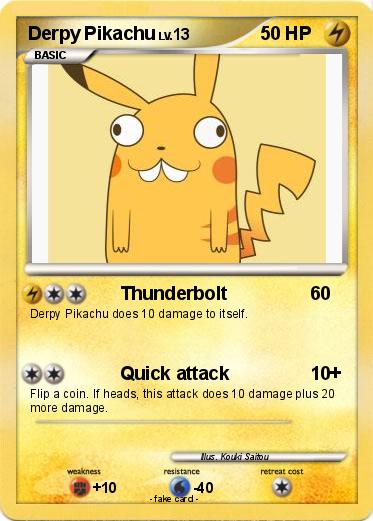 Pokemon Derpy Pikachu