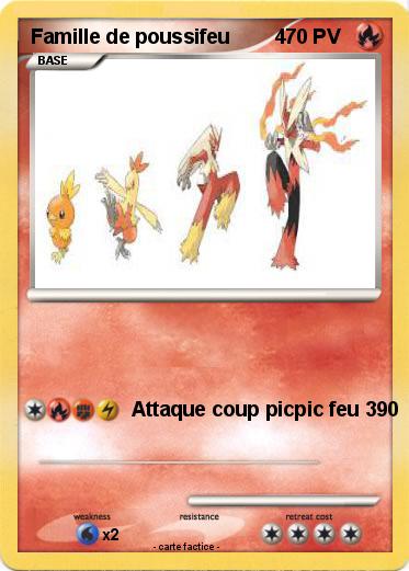 Pokemon Famille de poussifeu        4