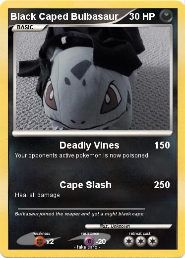 Pokemon Black Caped Bulbasaur