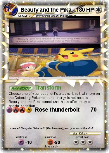 Pokemon Beauty and the Pika