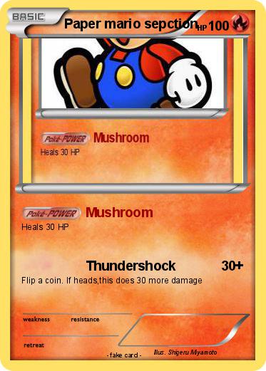 Pokemon Paper mario sepction