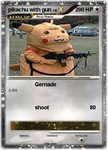 Pokemon pikachu with gun