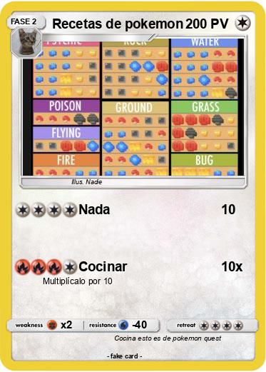 Pokemon Recetas de pokemon