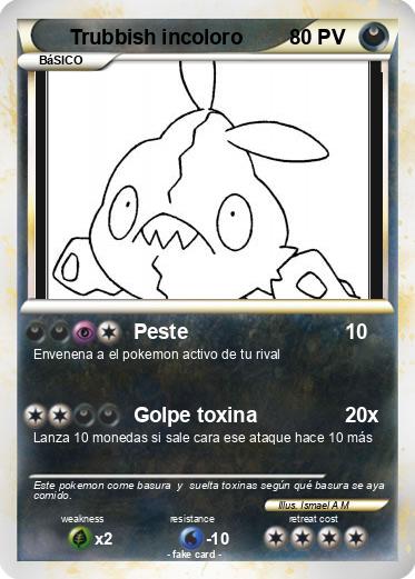 Pokemon Trubbish incoloro