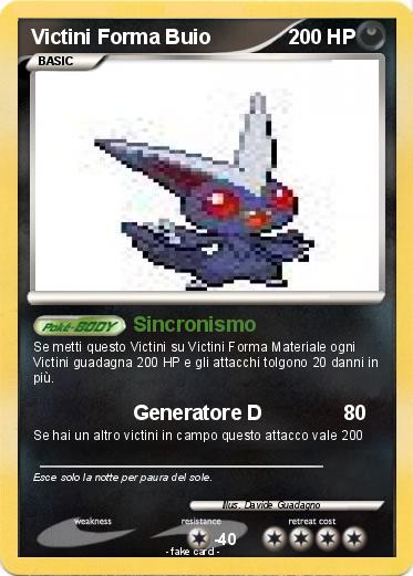 Pokemon Victini Forma Buio