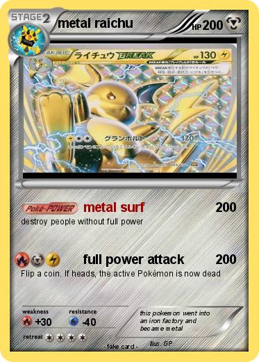 Pokemon metal raichu