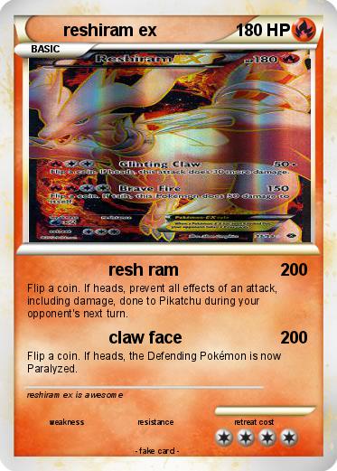 Pokemon reshiram ex
