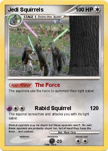 Pokemon Jedi Squirrels