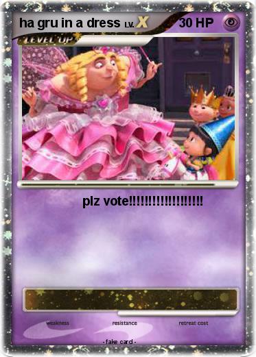 Pokemon ha gru in a dress