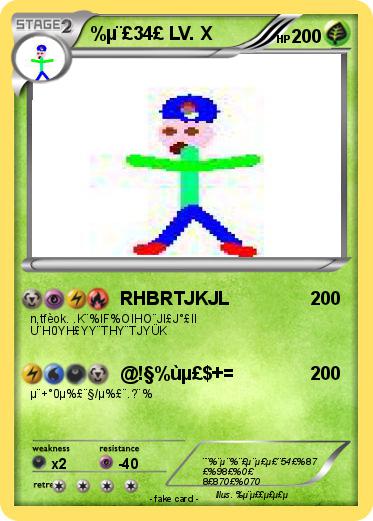 Pokemon %µ¨£34£ LV. X