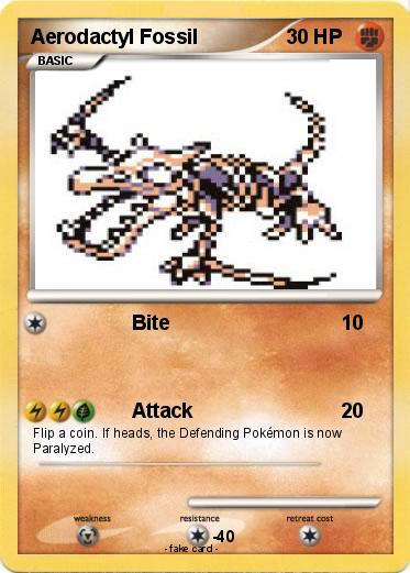 Pokemon Aerodactyl Fossil