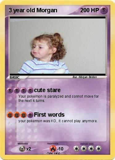 Pokemon 3 year old Morgan