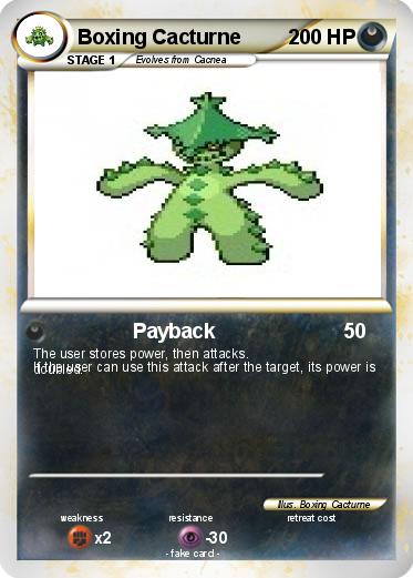 Pokemon Boxing Cacturne