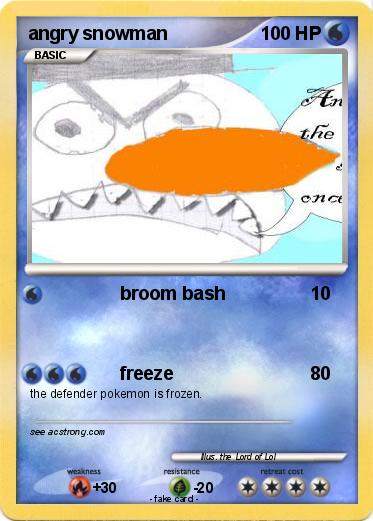Pokemon angry snowman