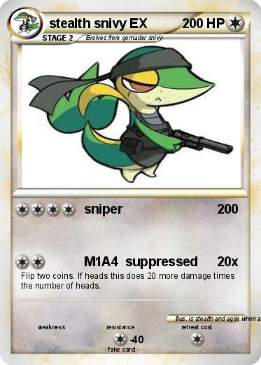 Pokemon stealth snivy EX