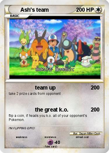 Pokemon Ash's team