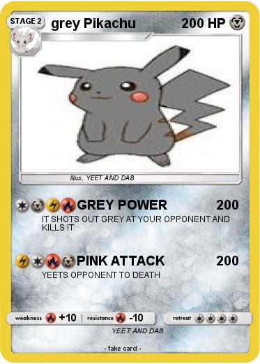 Pokemon grey Pikachu