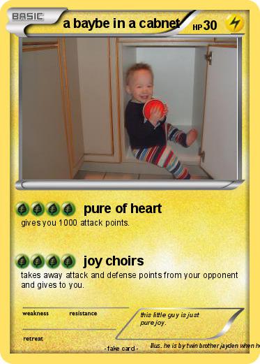 Pokemon a baybe in a cabnet