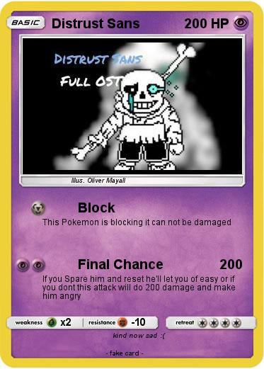 Pokemon Distrust Sans