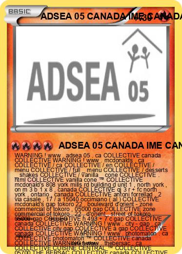 Pokemon ADSEA 05 CANADA IME CANADA