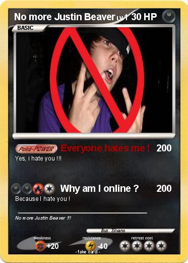 Pokemon No more Justin Beaver