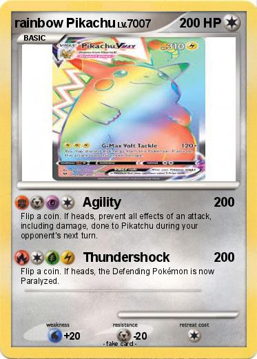 Pokemon rainbow Pikachu