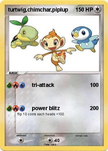 Pokemon turtwig,chimchar,piplup