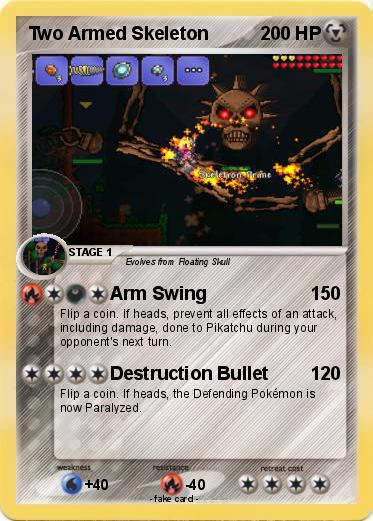 Pokemon Two Armed Skeleton