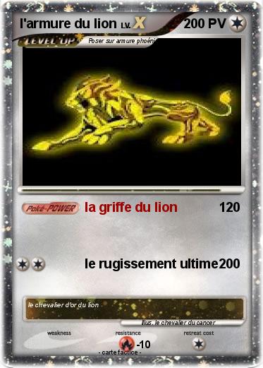 Pokemon l'armure du lion