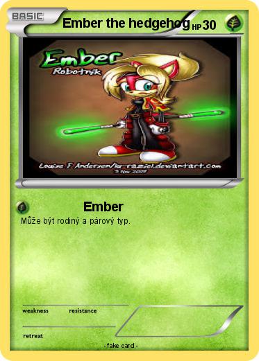 Pokemon Ember the hedgehog