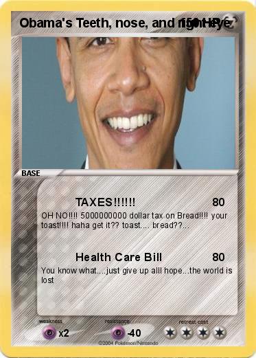 Pokemon Obama's Teeth, nose, and right eye