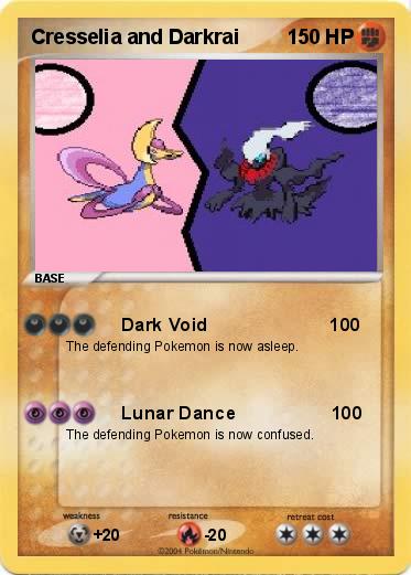 Pokemon Cresselia and Darkrai