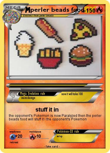 Pokemon perler beads food
