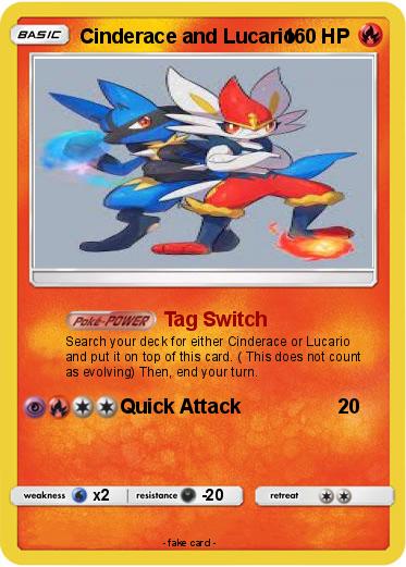 Pokemon Cinderace and Lucario