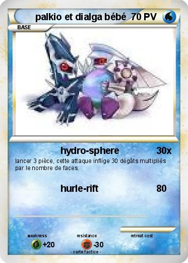 Pokemon palkio et dialga bébé