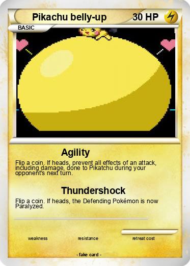 Pokemon Pikachu belly-up