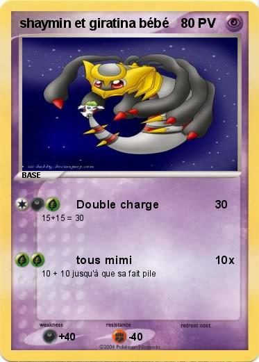 Pokemon shaymin et giratina bébé
