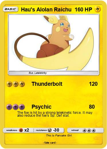 Pokemon Hau's Alolan Raichu