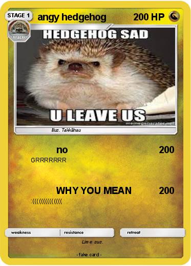 Pokemon angy hedgehog