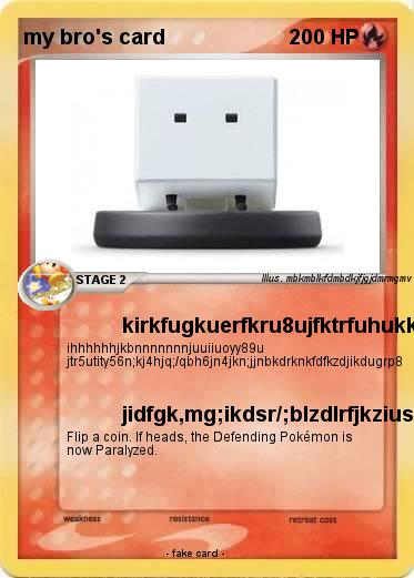 Pokemon my bro's card