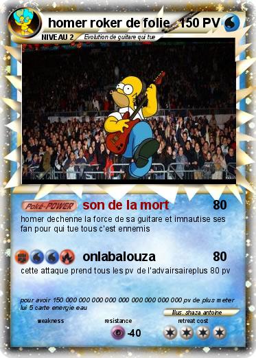 Pokemon homer roker de folie