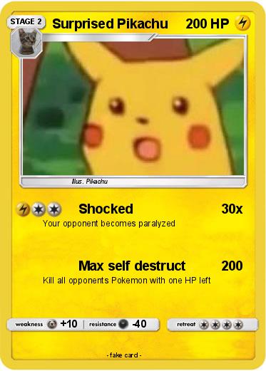 Pokemon Surprised Pikachu