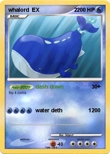 Pokemon whalord  EX                       2