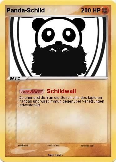 Pokemon Panda-Schild