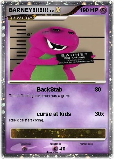 Pokemon BARNEY!!!!!!!!!